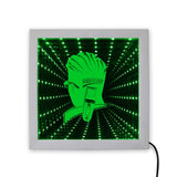 Salon de coiffure signe de coiffeur éclairé œuvre LED miroir infini néon lumière optique Illusion lampe Tunnel salon de coiffure cadeau de coiffeur