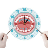 Personnalisé votre nom dentiste horloge murale personnalisé dentiste nom hygiéniste signe dents horloge murale clinique dentaire dentisterie décoration murale