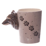 1 pièce faune loup Totem boire tasse 3D loup en forme poignée tasse avec patte de loup imprime rétro créatif bureau tasses