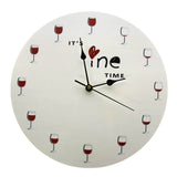 C'est l'heure du vin horloge murale alcool vin verre décoratif rouge vin horloge montre liqueur montre Restaurant vin buveur amant cadeau