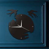 Hirondelles horloge murale oiseaux s'est envolé Art mural moderne oiseaux volants œuvre décor naturel à la maison suspendus montre murale hirondelles cadeau