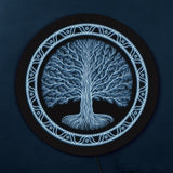 Druidic Yggdrasil arbre de vie LED enseigne au néon Style celtique Logo Viking nordique mythologie païenne gothique Talisman éclairage mural décor