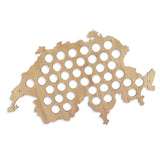 Bouchon de bière suisse carte bouchon de bouteille carte de la suisse meilleur cadeau patriotique décoration murale en bois suspendus artisanat carte pour bière Aficionado