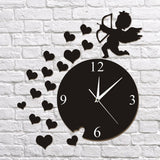 Cupidon flèche coeurs chérubin ange mur Art décor maison moderne horloge murale volant cupidon amour ange décoratif horloge murale cadeau