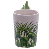 1 pièce créative grenouille céramique tasse à café 12 oz arbre grenouille en forme de poignée tasse avec feuillage décalque bureau Drinkware