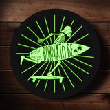Né pour être squelette Surfer personnalisé LED personnalisé néon signe crâne avec planche de surf éclairé affichage signe Mancave Deocr Surfer cadeau