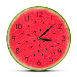 Horloge murale moderne pastèque heure d'été avec chiffres Troipcal cuisine Art mural décor fruits Style Quartz silencieux horloge murale ronde