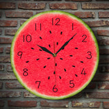 Horloge murale moderne pastèque heure d'été avec chiffres Troipcal cuisine Art mural décor fruits Style Quartz silencieux horloge murale ronde
