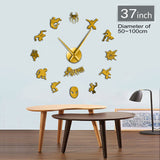 Peter Parker fictif Spider super-héros horloge murale géante Spidey Art mural décor à la maison chambre d'enfant autocollant bricolage bande dessinée grande horloge murale