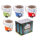1 pièce camping-car Van aventures tasse à café en céramique rétro Bus tasse Hippie tasse à café avec boîte-cadeau idée cadeau Unique