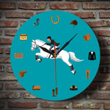 Ensemble d'équipement de Sport équestre horloge murale moderne équipement d'équitation accessoires de sellerie montre murale equitation cheval amoureux cadeaux