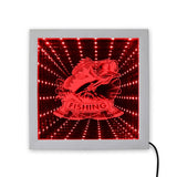 Pêche bar de mer LED néon lumière basse poisson Tunnel lampe LED Infinity miroir cadre pêcheur éclairage décor maison homme Cave cadeau