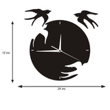 Hirondelles horloge murale oiseaux s'est envolé Art mural moderne oiseaux volants œuvre décor naturel à la maison suspendus montre murale hirondelles cadeau