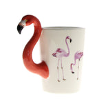 1 pièce Flamingo tasse à café Tropical Flamingo tasse la flamboyante en céramique rose flamant en forme de poignée Cermica tasses à café