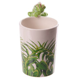 1 pièce forêt tropicale décalcomanie caméléon tasse en céramique Jungle Explorer 3D caméléon en forme de poignée Animal tasse à café cadeaux