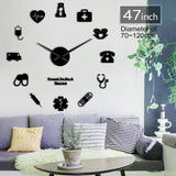 Fier d'être une infirmière médecin & infirmière Kit bricolage grande horloge murale médical bureau hôpital mur Art décor longues mains horloge murale montre