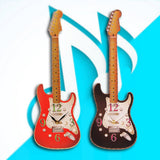 Rock n Roll guitare électrique horloge murale guitariste Studio chambre décoration murale suspendue Art mural plomb guitare musicale moderne horloge murale