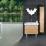 Miroir mural en forme de chauve-souris Halloween décor à la maison suspendu miroir acrylique chauve-souris avec dessus de Table en bois ou miroir de maquillage mural