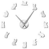 Bouledogue français bricolage horloge murale géante France chien domestique grande horloge murale moderne Frenchie montre murale Dod races chien amoureux cadeau