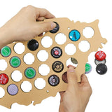 Casquette de bière murale carte de porto Rico carte en bois panneau d'affichage artisanat en bois pour casquette collecteur buveur de bière porto Rico Art carte