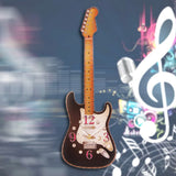 Rock n Roll guitare électrique horloge murale guitariste Studio chambre décoration murale suspendue Art mural plomb guitare musicale moderne horloge murale