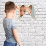 Fantaisie ouvert ange aile mur miroir décoratif maison ornement enfants bébé chambre pépinière sécurité acrylique miroir avec dos en bois