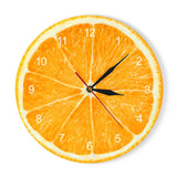 Jaune citron Fruit horloge murale Lime moderne cuisine horloge montre décor à la maison salon horloge fruits tropicaux mur Art garde-temps