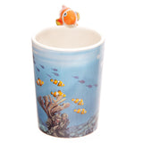 1 pièce grand cadeau pour plongée sous-marine Divers Orange Clown poisson poignée tasse mer anémone poisson tasse nouveauté tasse en céramique Clownfish Mug