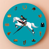 Ensemble d'équipement de Sport équestre horloge murale moderne équipement d'équitation accessoires de sellerie montre murale equitation cheval amoureux cadeaux