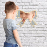 Papillon cravate acrylique miroir mural avec dos en bois cosmétique maquillage miroir fille chambre pépinière suspendus décoration murale cadeau pour elle