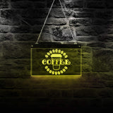 Café infusé à emporter frais chaud affaires suspendus conseil café magasin ouvert signe LED néon éclairage décor cuisine Art Barista cadeau