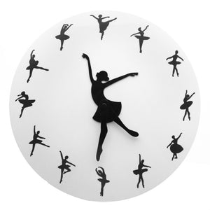 Ballet danseur ballerine horloge murale nouveauté drôle horloge murale danse maison salle ventilateur Art décor cadeau pour danse professeur danse amoureux