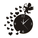 Cupidon flèche coeurs chérubin ange mur Art décor maison moderne horloge murale volant cupidon amour ange décoratif horloge murale cadeau