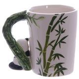 4 pièces tasse en céramique 5 Style Animal poignée tasse avec bambou décalque 12 oz