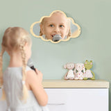 En bois gravé acrylique nuage miroir pépinière enfants chambre décor sans cadre enfants sécurité mur miroir suspendu maquillage miroir