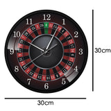 Roulette Horloge Murale Avec Cadre En Métal Noir