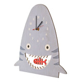 Bois requin pendule horloge murale décor mural pour bébé pépinière enfants chambre nautique pépinière moderne en bois horloge requin cadeau