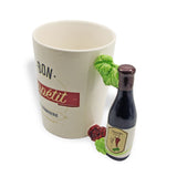 1 pièce bouteille de vin en forme de poignée en céramique tasse à café partie boisson bière tasse Bon appétit bureau maison boire tasse