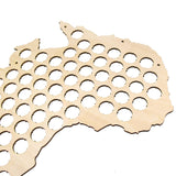 Australie suspendus en bois carte créative bière Cap carte décor mural cadeau pour casquette Collector Design moderne décoration de la maison accessoires