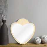 Miroir mural en acrylique en forme de coeur avec dos en bois décoration de chambre de fille miroir mural de maquillage cadeau saint valentin pour elle