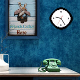 Pixel horloge 8 bits Style rétro Pixel horloge murale noir et blanc Jaggy vieux Pixels pixélisé analogique décor à la maison cadeau pour Geeks