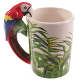 1 pièce drôle tasse perroquet céramique tasse à café créative Drinkware mignon 3D Animal forme café thé lait tasse cadeaux