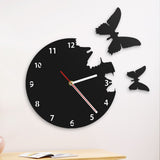 Papillons volants horloge murale abstraite Nature Art mural décor à la maison horloge murale papillon Espcape volé horloge murale moderne