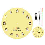 Shih Tzu pépinière Animal chien horloge murale chinois Lion chien enfant chambre dessin animé décor mural chrysanthème chien race suspendus montre murale