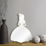 Princesse décoratif mur miroir fille chambre suspendus mur Art Haning acrylique bois miroir sécurité maquillage miroir pour pépinière enfants chambre