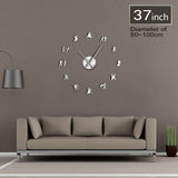 Salon danse mur Art bricolage grande taille horloge murale Social danse Studio mur décor sans cadre grande taille mur montre danseurs cadeau