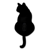 Japonais Adorable chat noir pendule horloge chat drôle Fnny chat balançant queue horloge murale Kit chat décoration murale chaton amoureux cadeau