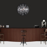 Café infusé frais profiter d'une tasse d'horloge murale café cuisine horloge murale café café Bar décor mural cadeau pour les accros au café