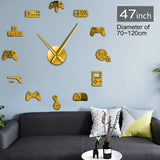 Contrôleur de jeu vidéo bricolage géant horloge murale jeu Joysticks autocollants Gamer mur Art vidéo jeu signes garçon chambre jeu chambre décor