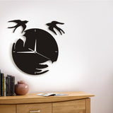 Hirondelles horloge murale oiseaux s'est envolé Art mural moderne oiseaux volants œuvre décor naturel à la maison suspendus montre murale hirondelles cadeau